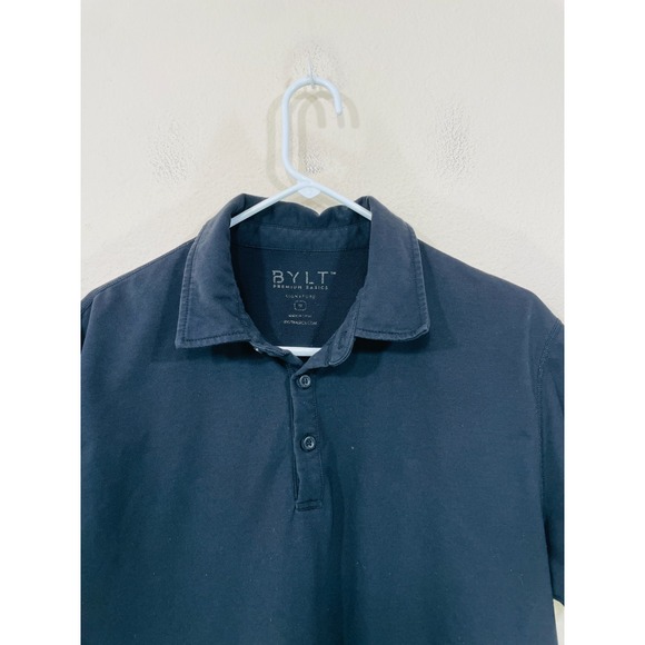 BYLT Signature Polo Shirt Men's Size M Black Golf Premium Basics - Picture 4 of 6